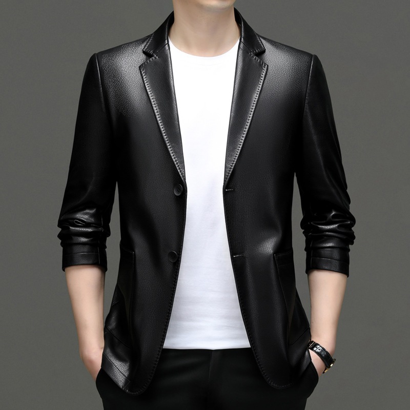 Áo Khoác Vest Nam Da Cừu Cao Cao Cấp - AKN85