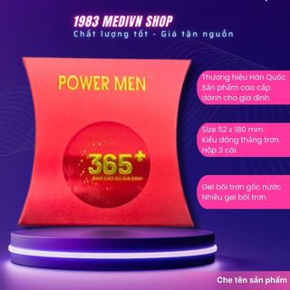 Bao cao su power men gia đình 365+ hộp 3 cái