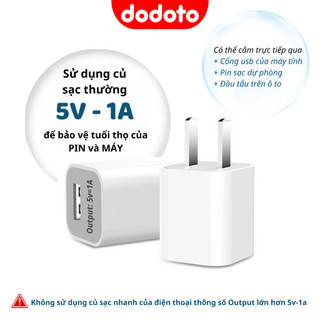 Củ sạc 5V-1A /2A máy hút bụi cầm tay dodoto