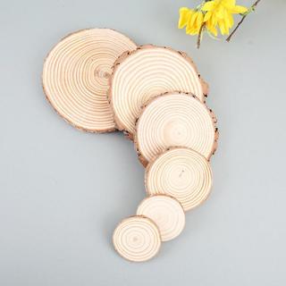 Lót gỗ thông 6-7cm làm đế nến thơm, đế cây thông Noen, phong cách vintage, lát gỗ thông Mỹ handmade