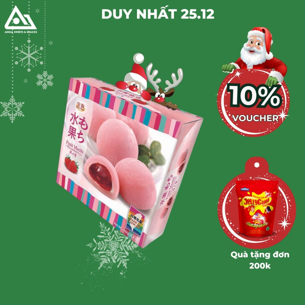 Bánh mochi Đài Loan Royal Family 132g, bánh ăn vặt mềm dẻo dinh dưỡng An Gia Sweets & Snacks