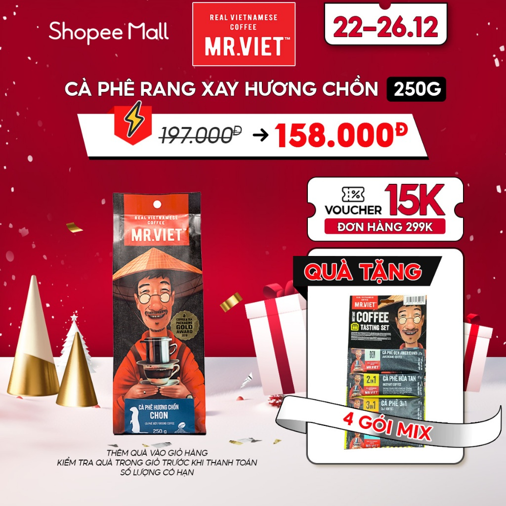 Cà phê Chồn, thành phần rang xay nguyên chất Arabica , hương chồn, vị nhẹ nhàng - MR.VIET Coffee 250g, 500g