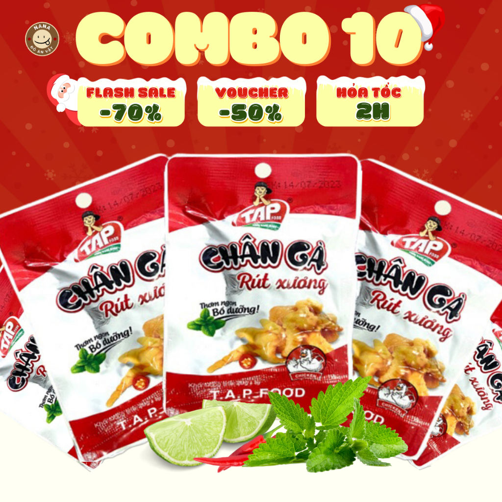 Chân Gà Rút Xương T.A.P 29g Thịt Dày Giòn Dai, Cay Cay An Toàn Vệ Sinh Hương Vị Đậm Đà, Ăn Vặt Nana