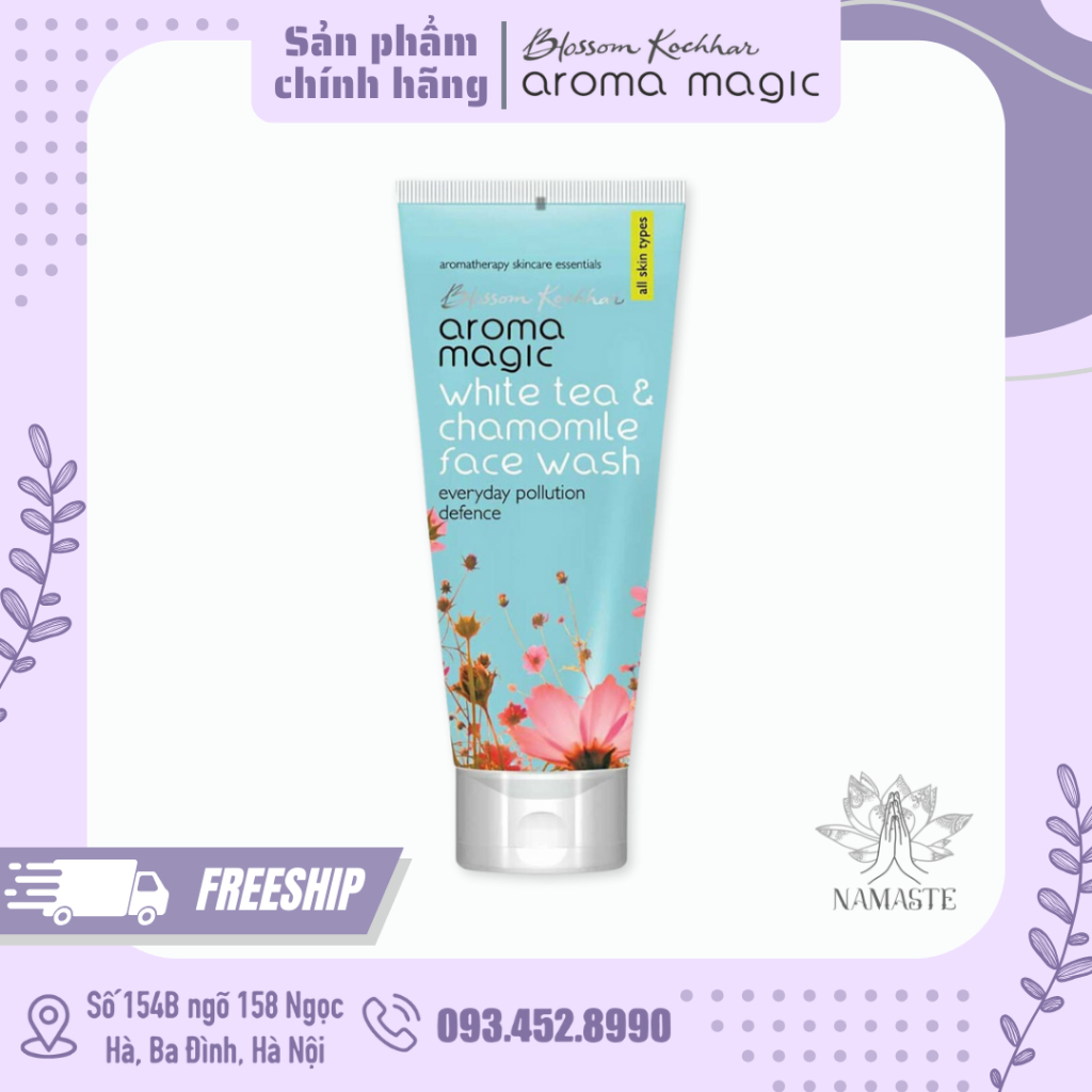 Sữa rửa mặt cúc la mã và bạch trà Aromamagic 100ml sạch sâu và cân bằng dầu thừa