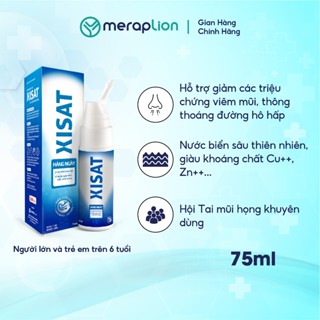 Combo 4 Xịt mũi nước biển sâu XISAT hằng ngày 75ml vệ sinh mũi, giảm sổ mũi, ngạt mũi và viêm xoang