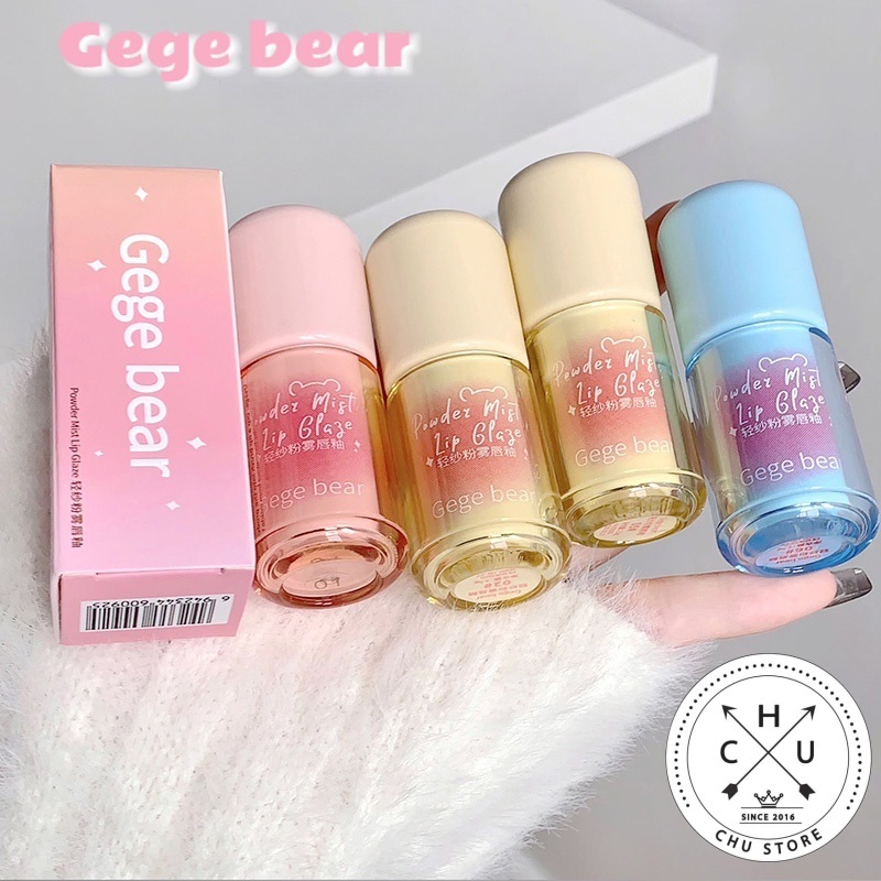 (Bán Buôn Sỉ) Gege Bear Son Kem Lì Tone Nhẹ nhàng Hiệu Ứng Lì Không Dính Cốc Kháng Nước Lâu Trôi Gegebear Son14