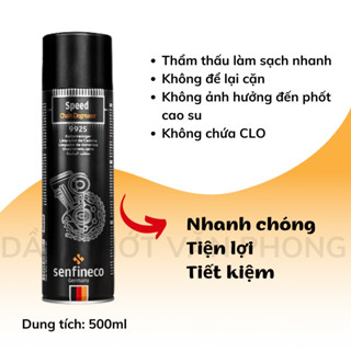 COMBO rửa, dưỡng nhông sên dĩa Senfineco 9925, 9941, 9924, 9977 tặng cọ chà sên