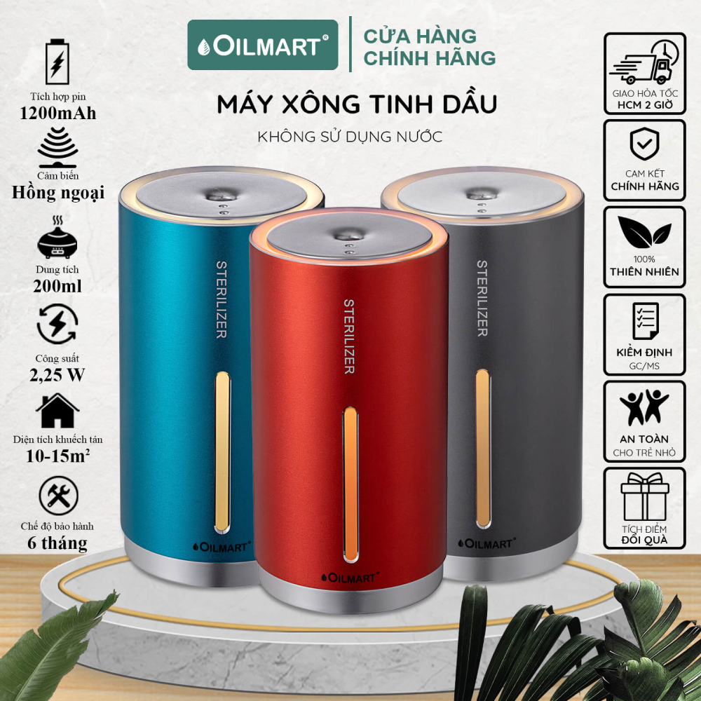 Máy Khuếch Tán Tinh Dầu Oilmart Hình Bưởi - Công Suất 10W 400ml (Kèm Điều Khiển)