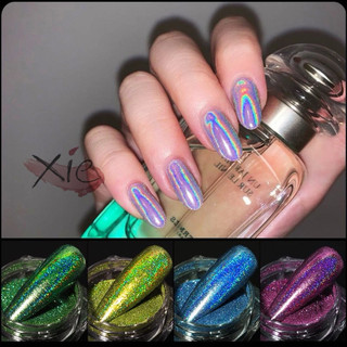 Set bột nhũ kim tuyến cầu vồng 12 ô - Set 12 hủ nhũ tráng gương siêu sáng 💖