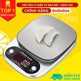Cân Điện Tử Nhà Bếp, Cân Tiểu Ly Mini Định Lượng 1G - 10Kg Làm Bánh Độ Chính Xác Cao Kèm 2 Viên Pin Aaa