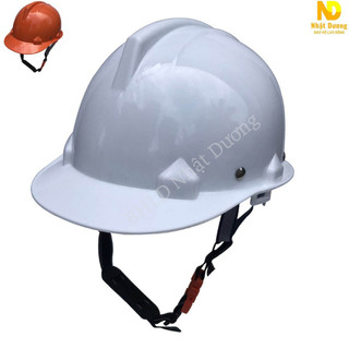 Mũ bảo hộ lao động khóa vặn màu trắng BB N001, Nón bảo hiểm bảo vệ đầu khi lao động