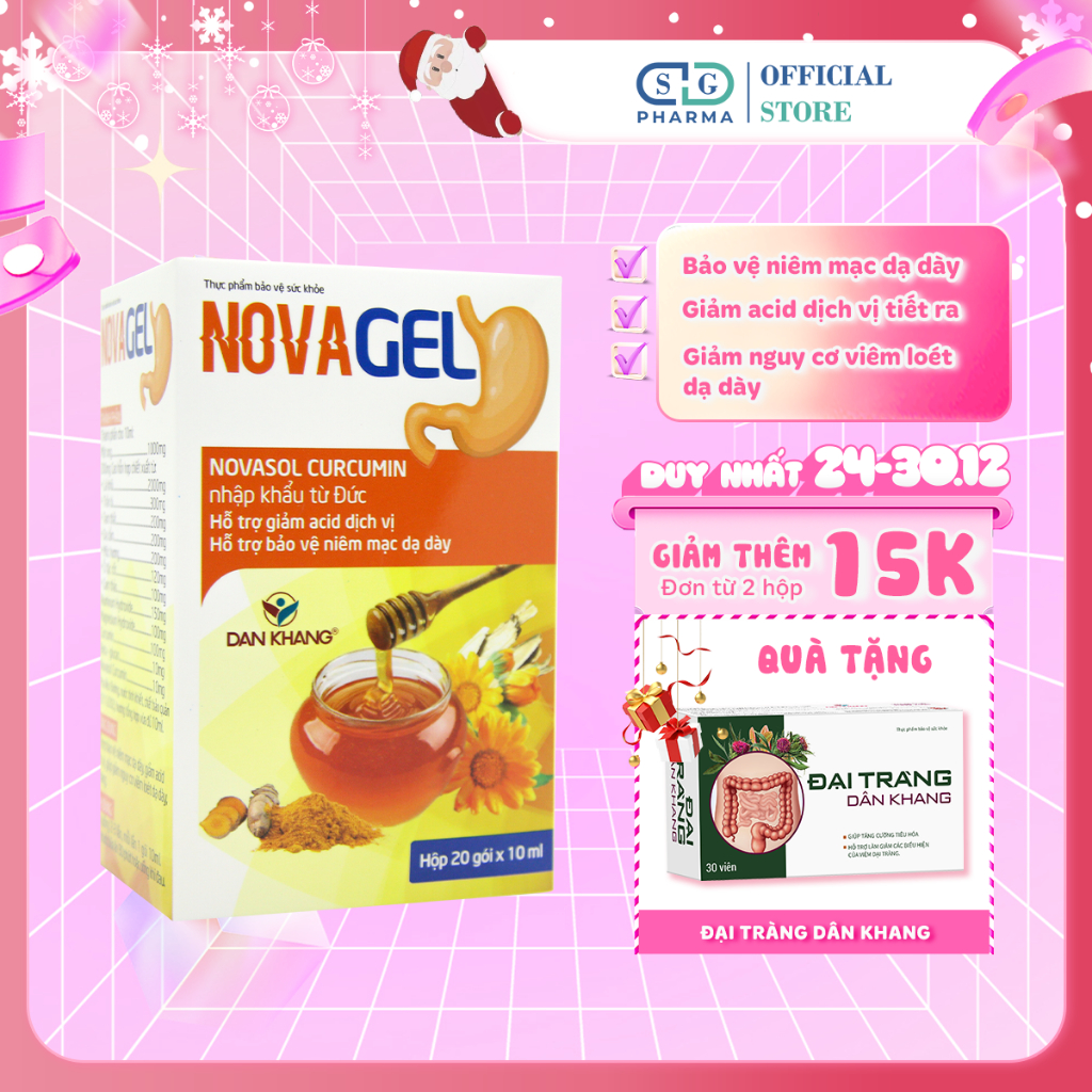 Gói Uống Hỗ Trợ Giảm Đau Dạ Dày Tức Thì Novagel Hộp 20 Gói