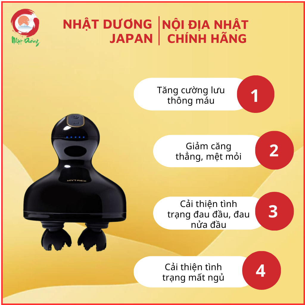 HÀNG NHẬT Máy Massage MyTrex EMS Head Spa Pro EHP22B Màu Đen