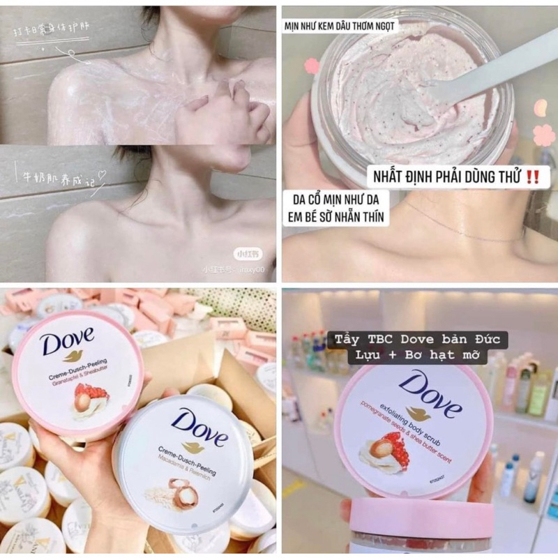 Kem Tẩy Tế Bào Chết Body Dove Chăm Da Sáng Mịn,Giữ Ẩm, Dưỡng Trắng 298g | BigBuy360 - bigbuy360.vn