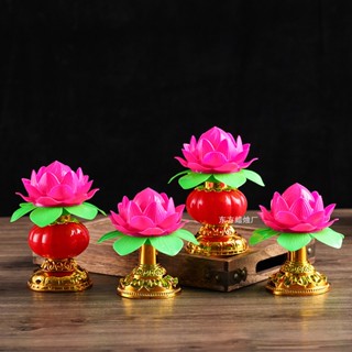 Đèn Thờ Hoa Sen, Hình Bông Hoa Nở, sử dụng pin, kiểu đèn rất đẹp, dùng bàn thờ, thờ phật, bóng led an toàn