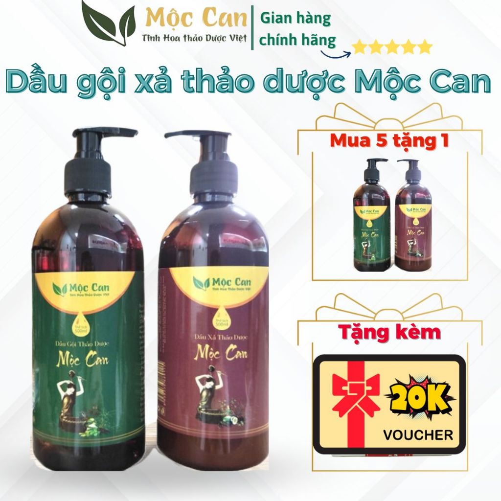 Dầu gội thảo dược kích mọc tóc, hết gàu, hết dầu, hết ngứa Mộc Can 500ml