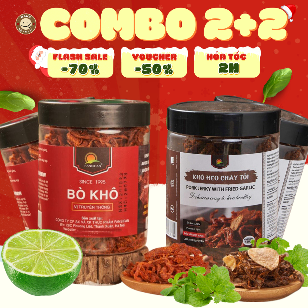 Combo 2 Hũ Bò 150g + 2 Hũ Gà 150g Fansipan