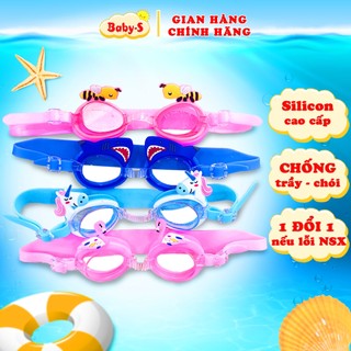 Kính bơi trẻ em 3-10 tuổi họa tiết hình thú vui nhộn chống nước an toàn cho bé Baby-S – SKB004