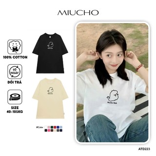 Áo thun nữ form rộng ATD223 Miucho cotton spandex in Artwork