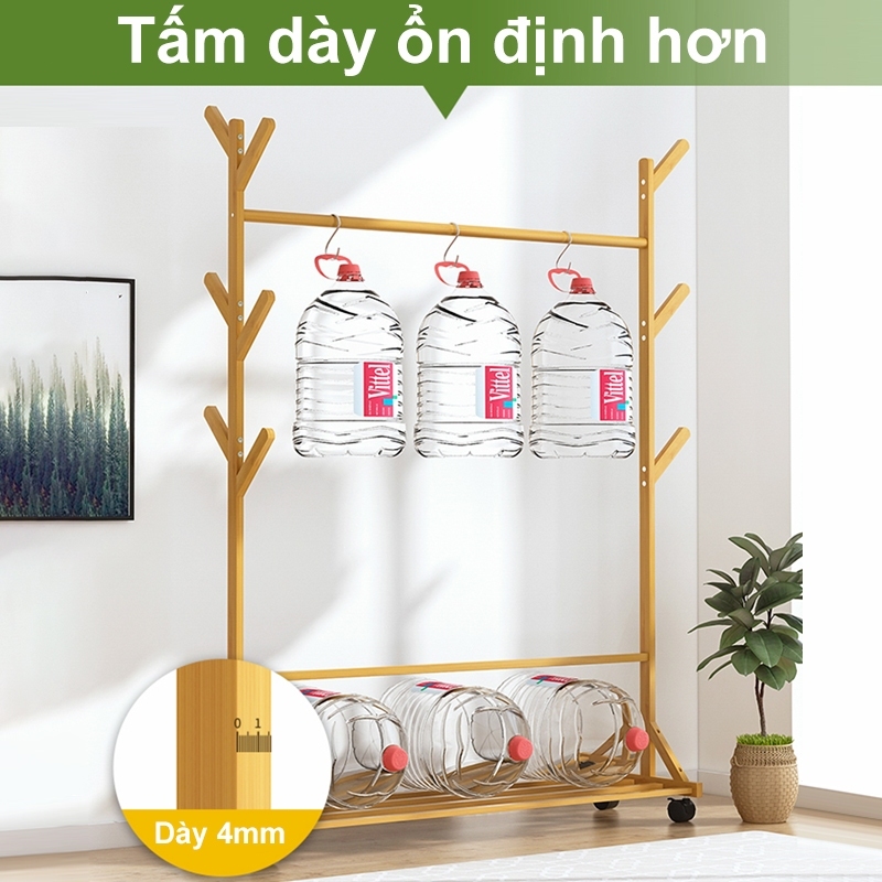 SUNNY BIERE Giá phơi quần áo Móc treo quần áo đa năng Được làm từ tre tự nhiên Với giá treo áo khoác | BigBuy360 - bigbuy360.vn
