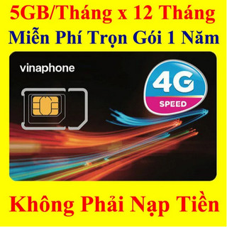 Sim 4G VinaPhone D500 Khuyến Mại 5Gb/Tháng Trọn Gói 1 Năm Không Phải Nạp Tiền