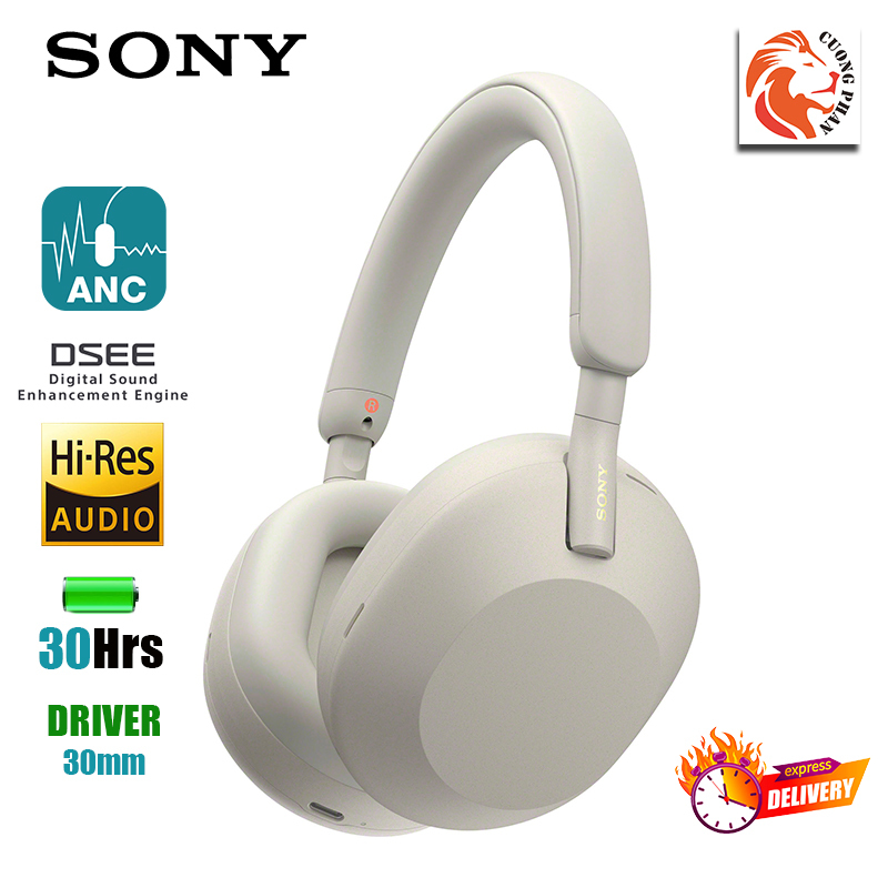 SONY WH-1000XM5 Tai Nghe Chụp Tai Chống Ồn - Driver 30mm, Pin 40 Giờ, - Bảo Hành Chính Hãng 12 Tháng