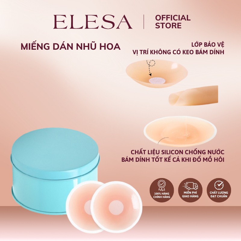 Hộp 10 Miếng dán ngực Silicon - LUXE - siêu dính, chống thấm nước sử dụng nhiều lần