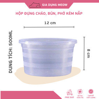 Thố, hộp cháo chè phở dùng 1 lần kèm nắp 250ml, 500ml
