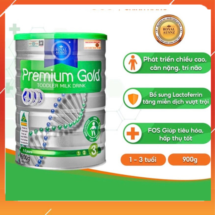 Sữa Hoàng Gia Úc Premium Gold số 3 loại 900g Date 2025