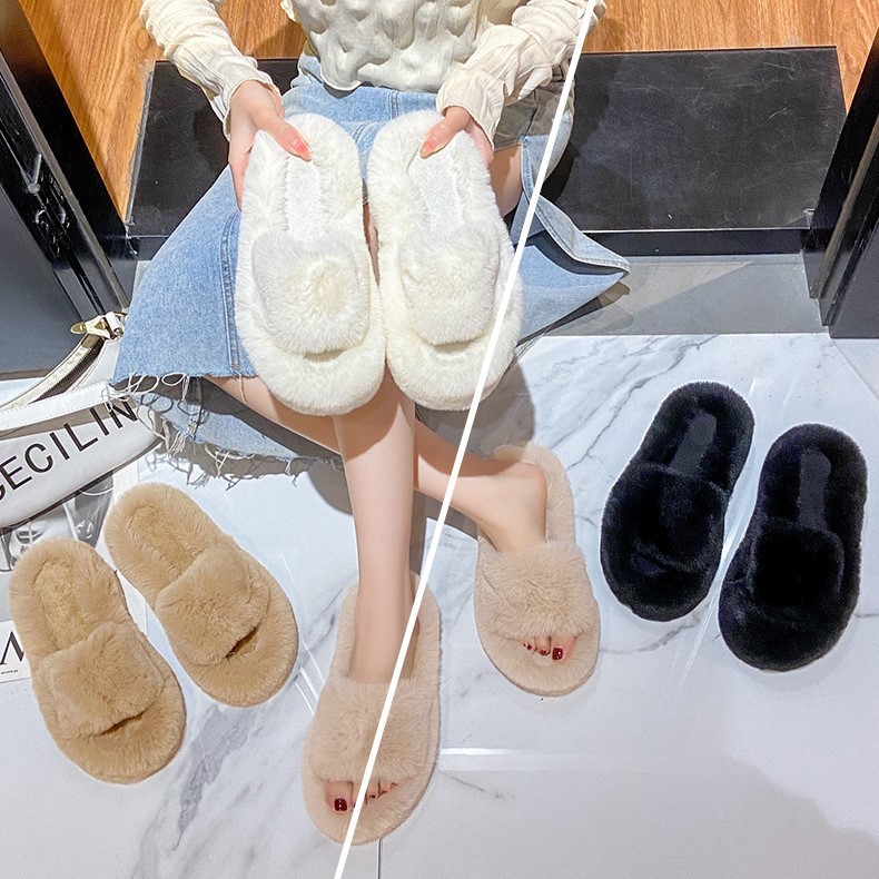 Dép đi trong nhà cao cấp Dép lông mềm mại siêu mịn Mã D005