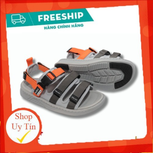 BERICH 3 Quai GLC 02 Màu Xám Phối Cam - Giày Sandal Nam, Nữ Mang Đi Học Đi Chơi  [CHÍNH HÃNG]
