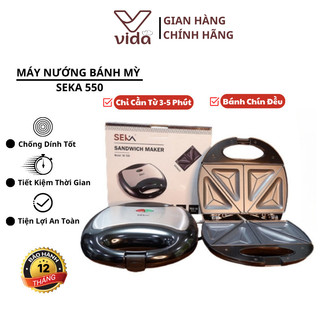 Máy Nướng Bánh Mì Sandwich SEKA Model 550, Máy Kẹp Nướng Bánh Mì Nướng Nhanh Chín Đều, Chống Dính Tốt (SP41232137)