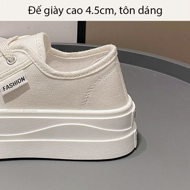 Giày Thể Thao Nữ Sneacker Buộc Dây Đế Cao Phong Cách Basic Trẻ Trung Và Năng Động G017