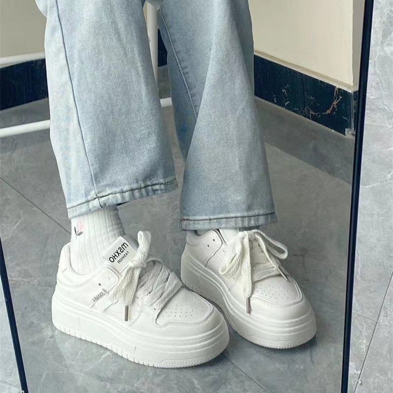 Giày Thể Thao Sneaker Đế Cao Nữ Trẻ Trung Giày Đi Học Nữ Phong Cách Đơn Giản G030