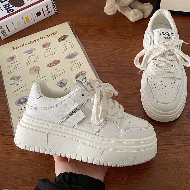 Giày Thể Thao Sneaker Đế Cao Nữ Trẻ Trung Giày Đi Học Nữ Phong Cách Đơn Giản G030