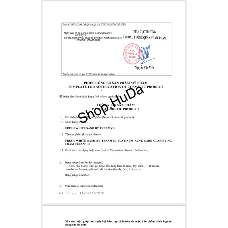 Sữa Rửa Mặt Dành Cho Da Mụn Tenamyd Platinum Acne Care Clarifying Foam Cleanser 120g