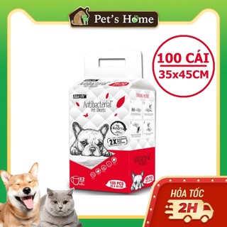Tấm tã lót vệ sinh kháng khuẩn cho chó mèo Antibacterial Absorb 35x45cm gói 100 cái