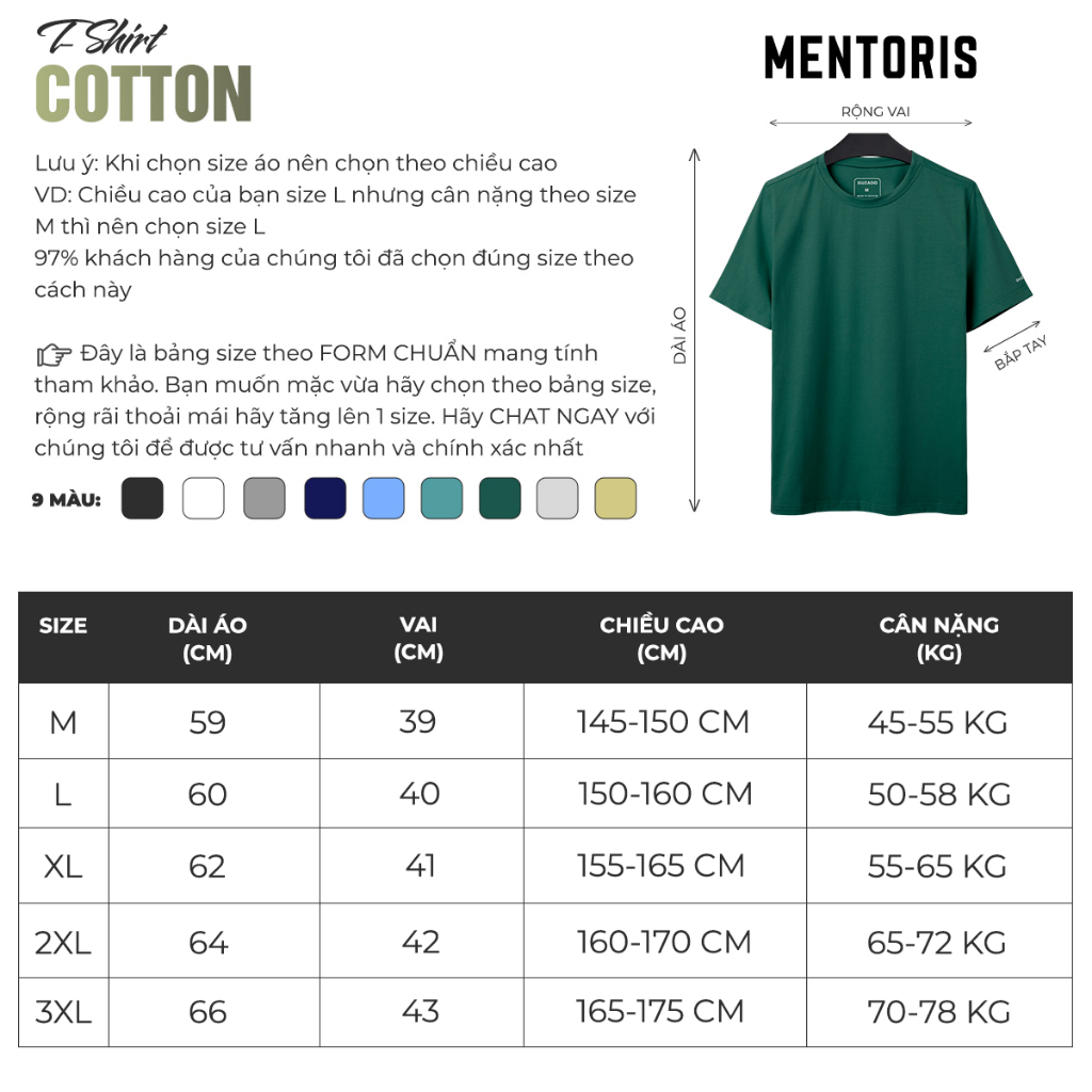 Áo thun cotton nam Mentoris mẫu phông trơn co giãn 4 chiều,chất liệu mềm mịn, form Regularfit,trẻ trung năng động MTS01