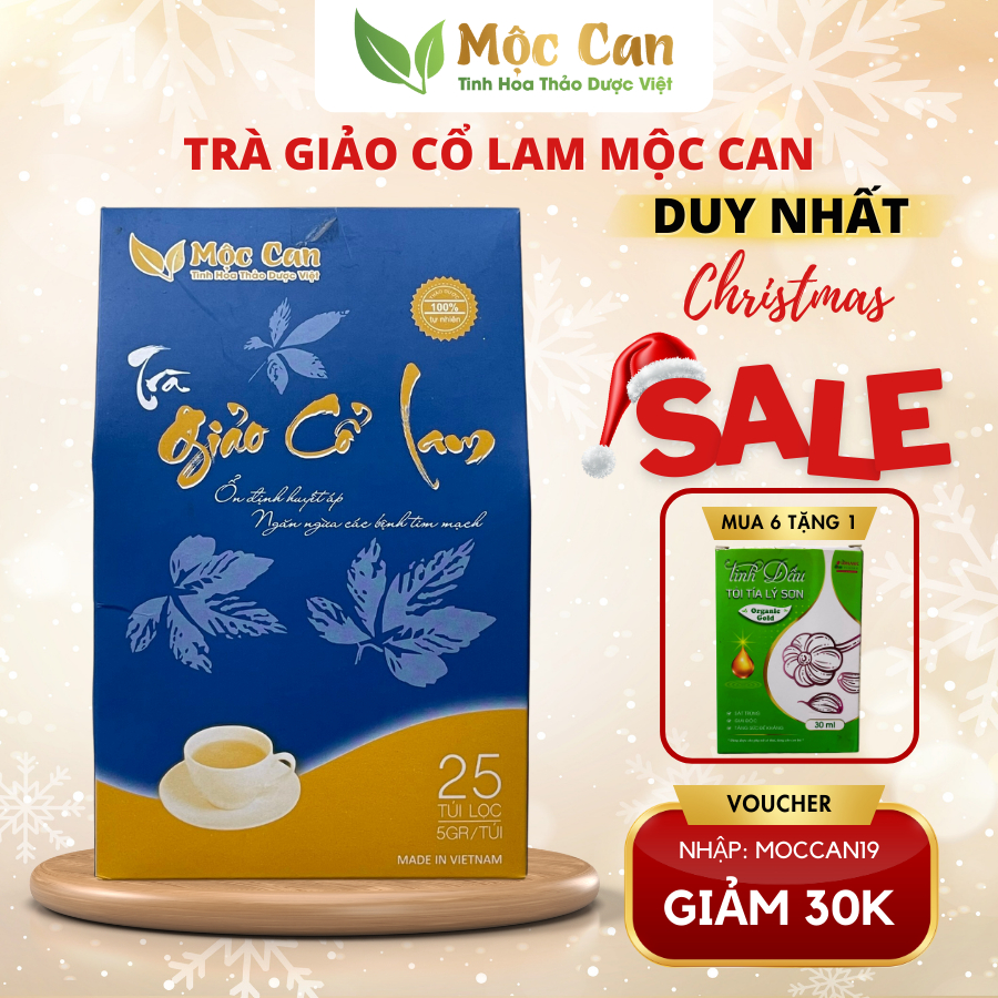 Trà Giảo Cổ Lam Mộc Can ổn định huyết áp, giảm xơ vữa mạch máu, giảm mỡ máu mỡ nội tạng, trà giảo cổ lam giảm cân