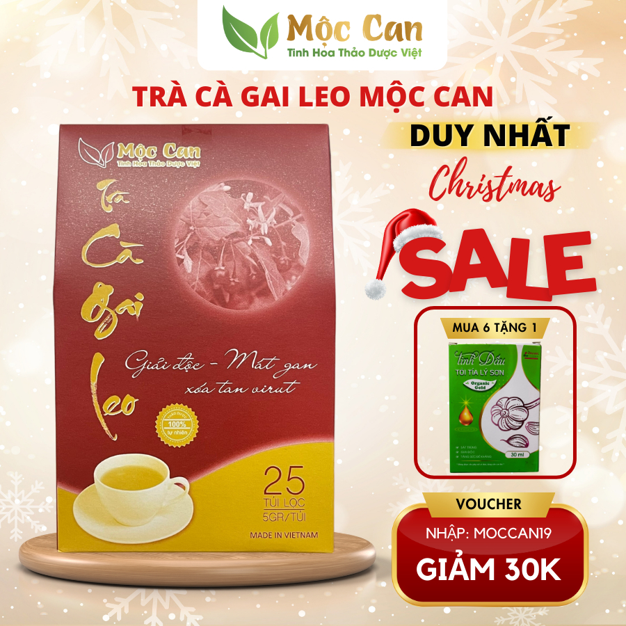 Trà cà gai leo Mộc Can thanh lọc gan, giải độc cơ thể, hỗ trợ chức năng gan, lợi tiểu, thanh nhiệt cơ thể, hộp 25 gói