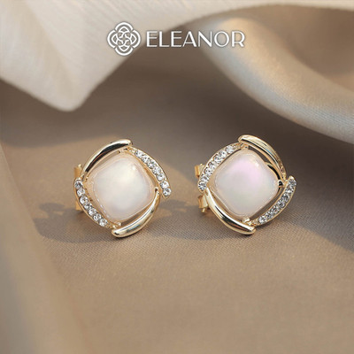 Bông tai nữ chuôi bạc 925 Eleanor Accessories ngọc trai nhân tạo phụ kiện trang sức khuyên tai 5311