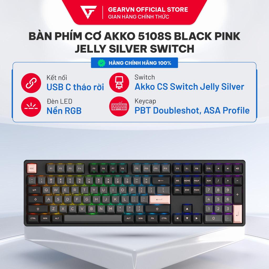 Bàn phím cơ AKKO 5108S Black Pink