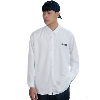MONAT BLUE - Áo Sơ mi tay dài Basic Logo unisex
