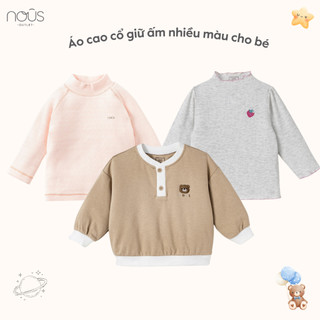 Áo dài tay, áo cao cổ giữ ấm Nous nhiều màu cho bé, chất liệu cao cấp (Size 3M - 2Y)