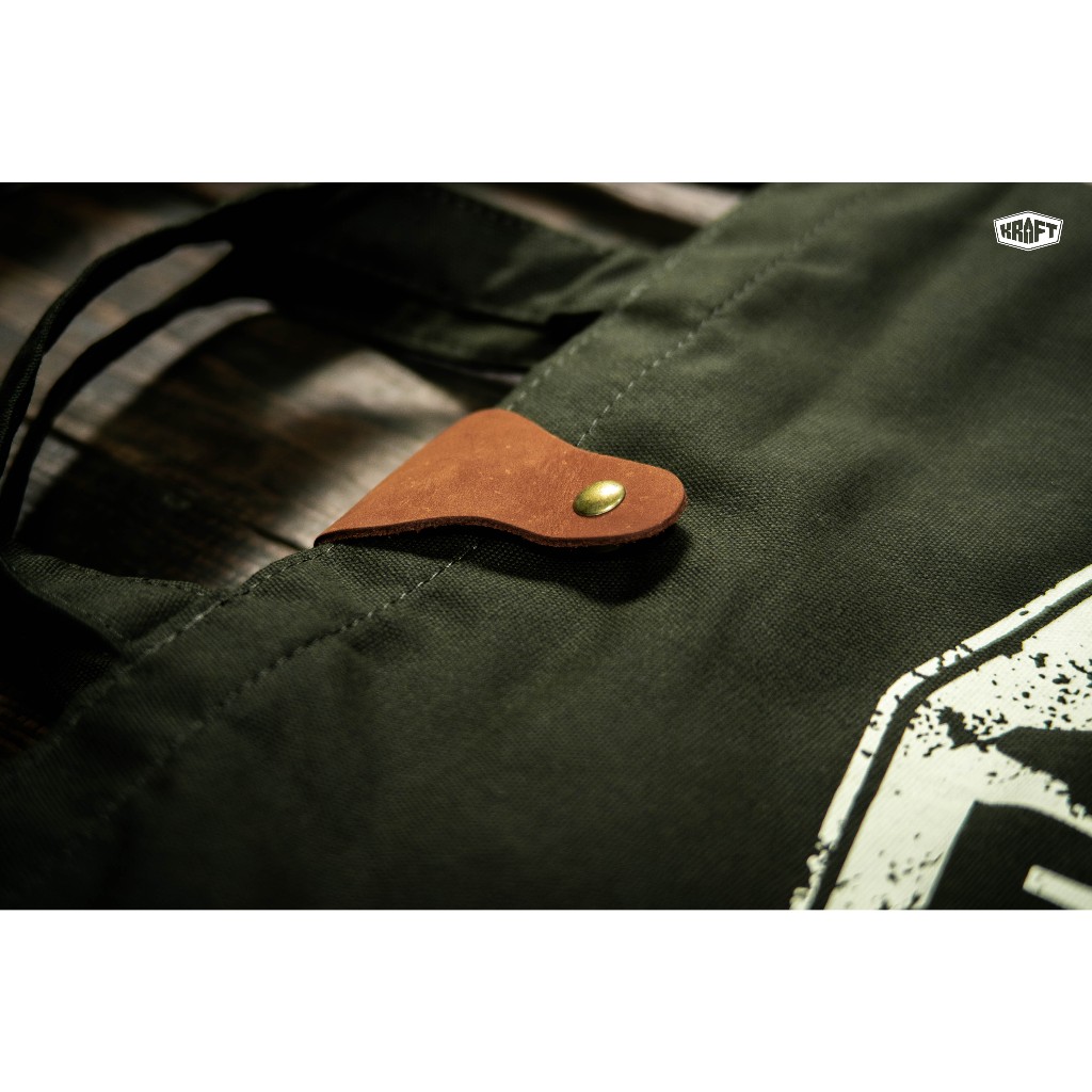 Tote Bag - Kraft V2  - XANH LÍNH / NÂU