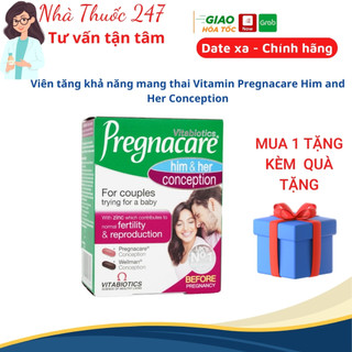 Viên tăng khả năng mang thai Vitamin Pregnacare Him and Her Conception tăng khả năng thụ thai cho 2 vợ chồng