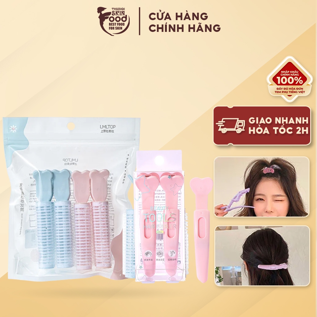 [NHẬP KHẨU] Set 2 Kẹp Tóc Cá Sấu, Lô Cuốn Tóc Có Kẹp Cố Định LMLTOP (Màu ngẫu nhiên)