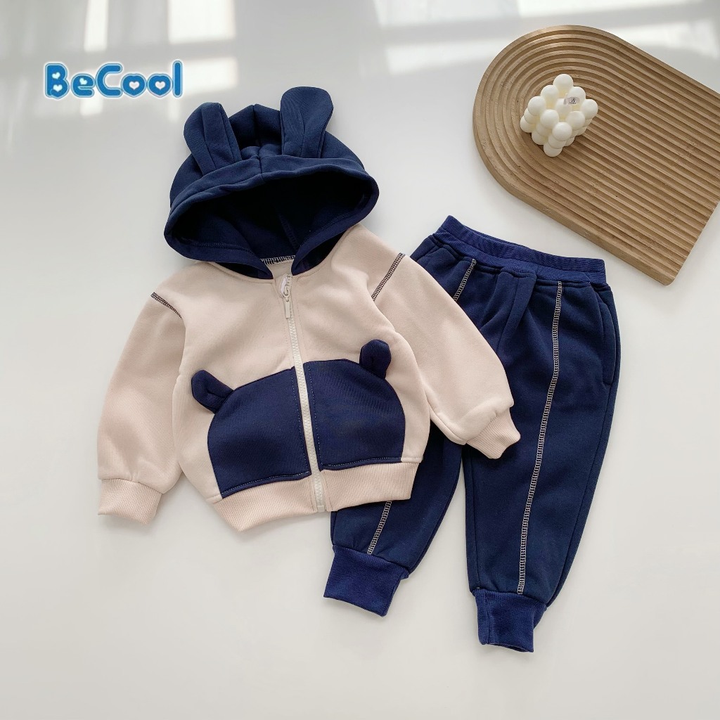 Bộ nỉ thu đông bé trai, Bộ nỉ sừng trâu siêu ấm,siêu xinh cho bé từ 6-27kg Moobaby Shop