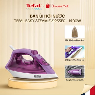  Bàn ủi hơi nước Tefal Easy Steam FV1955E0 - Mặt đế Ceramic chống dính - Công suất 1400W