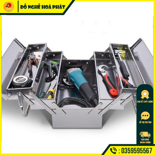 Thùng đồ nghề inox 3 tầng 5 ngăn Chất liệu cao cấp